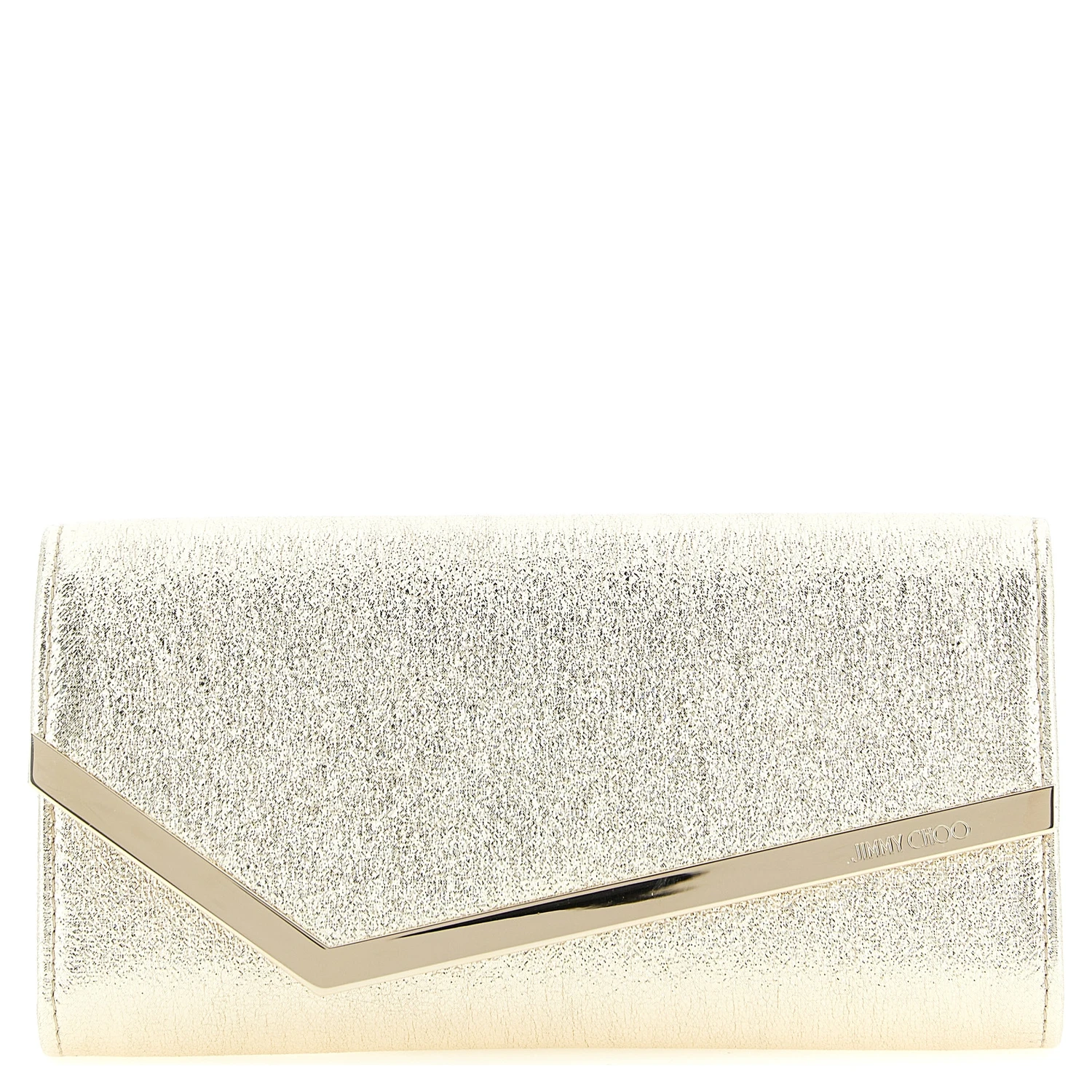 Gold Lamb Leather Clutch Bag