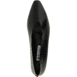 Black Leather Ballet Flats