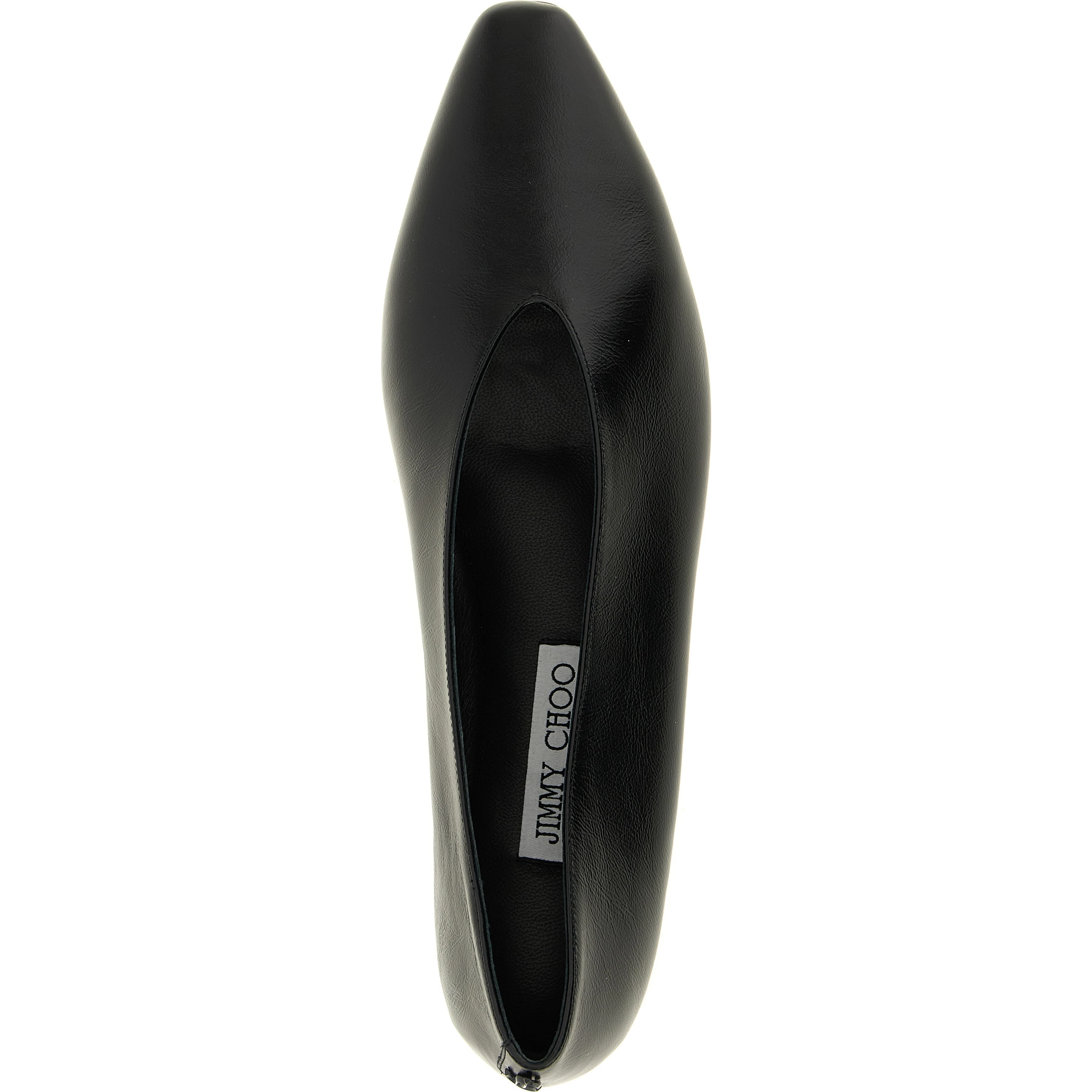 Black Leather Ballet Flats