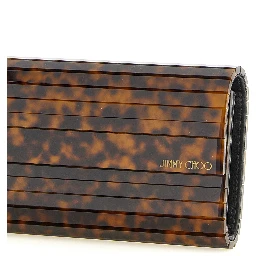 Beige Polyester Clutch Bag