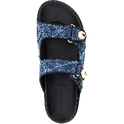 Blue Tencel Slides