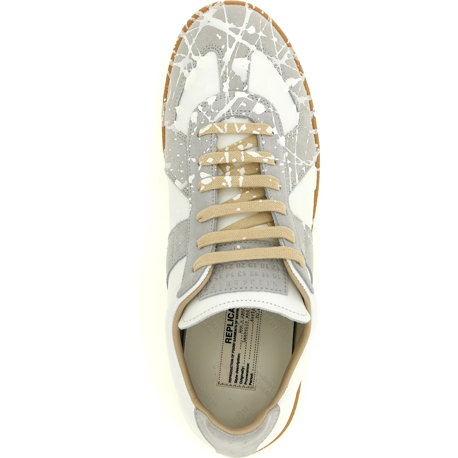 Gray Calfskin Low Top Sneakers