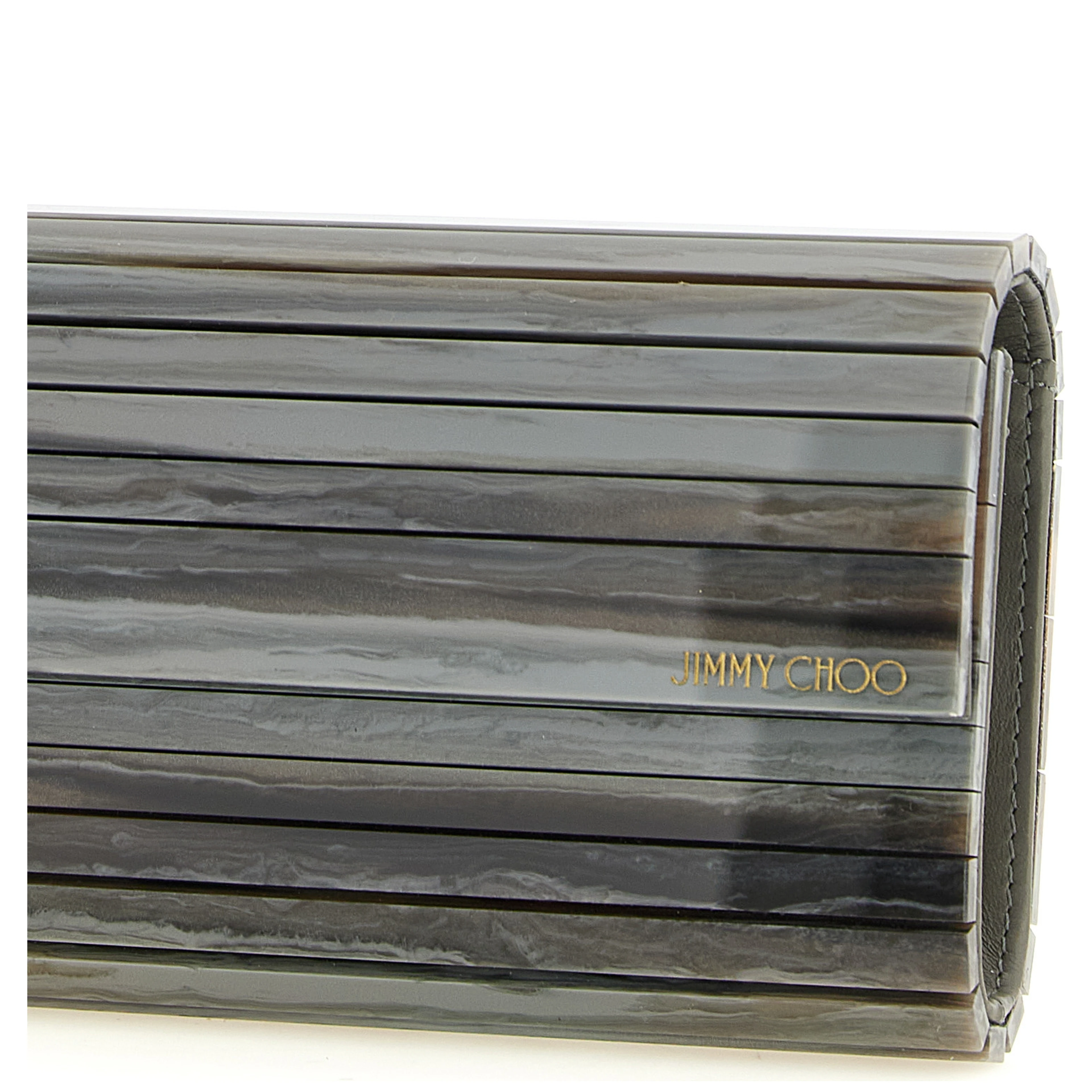 Gray Polyester Clutch Bag