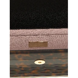 Beige Polyester Clutch Bag