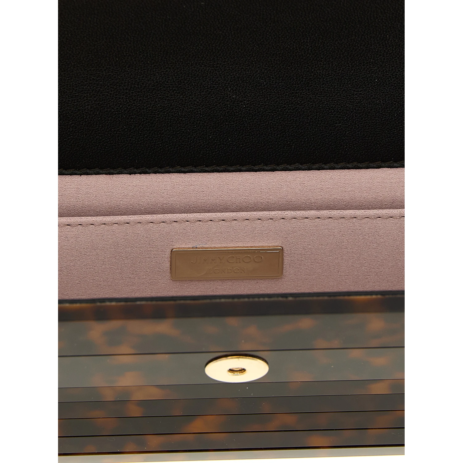 Beige Polyester Clutch Bag
