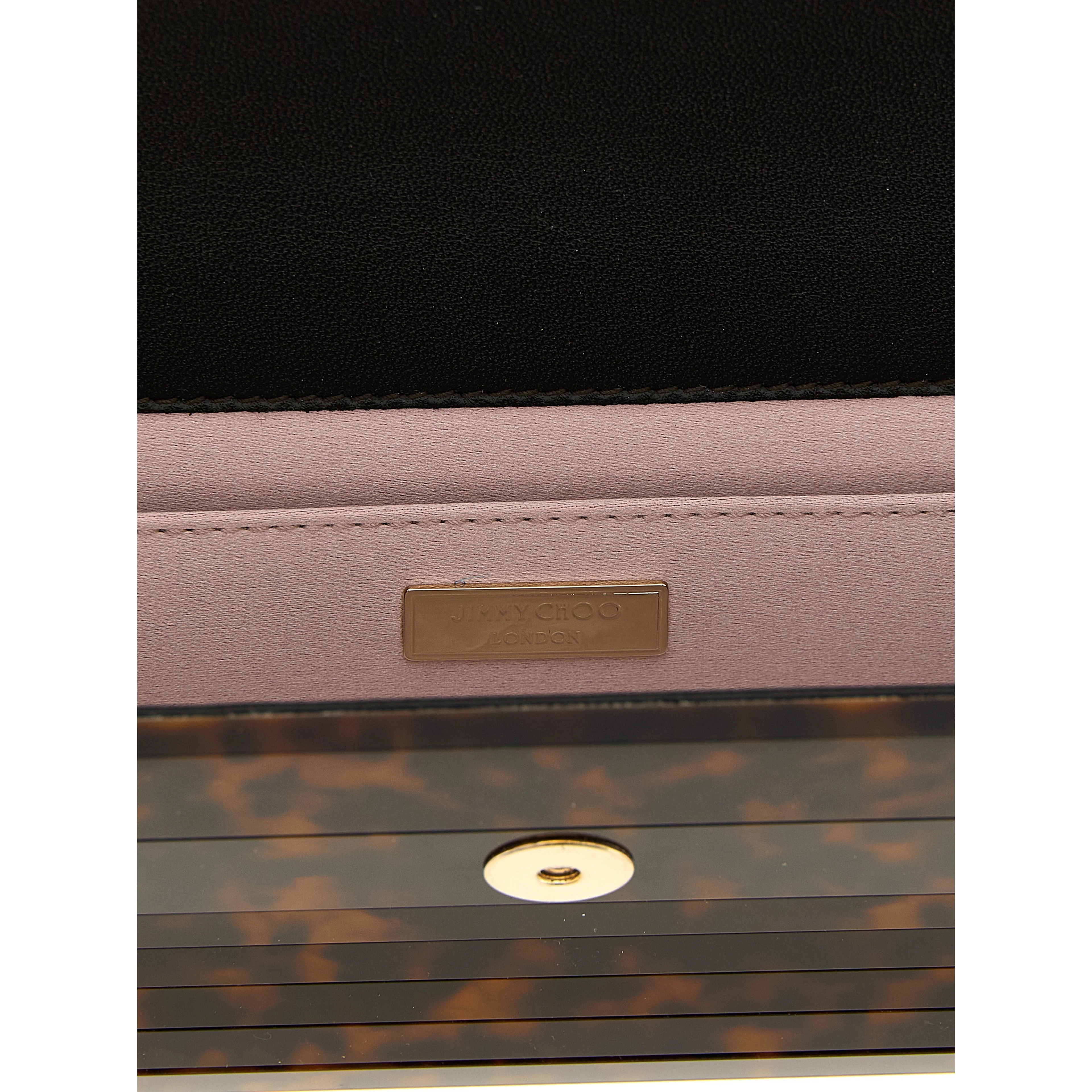 Beige Polyester Clutch Bag