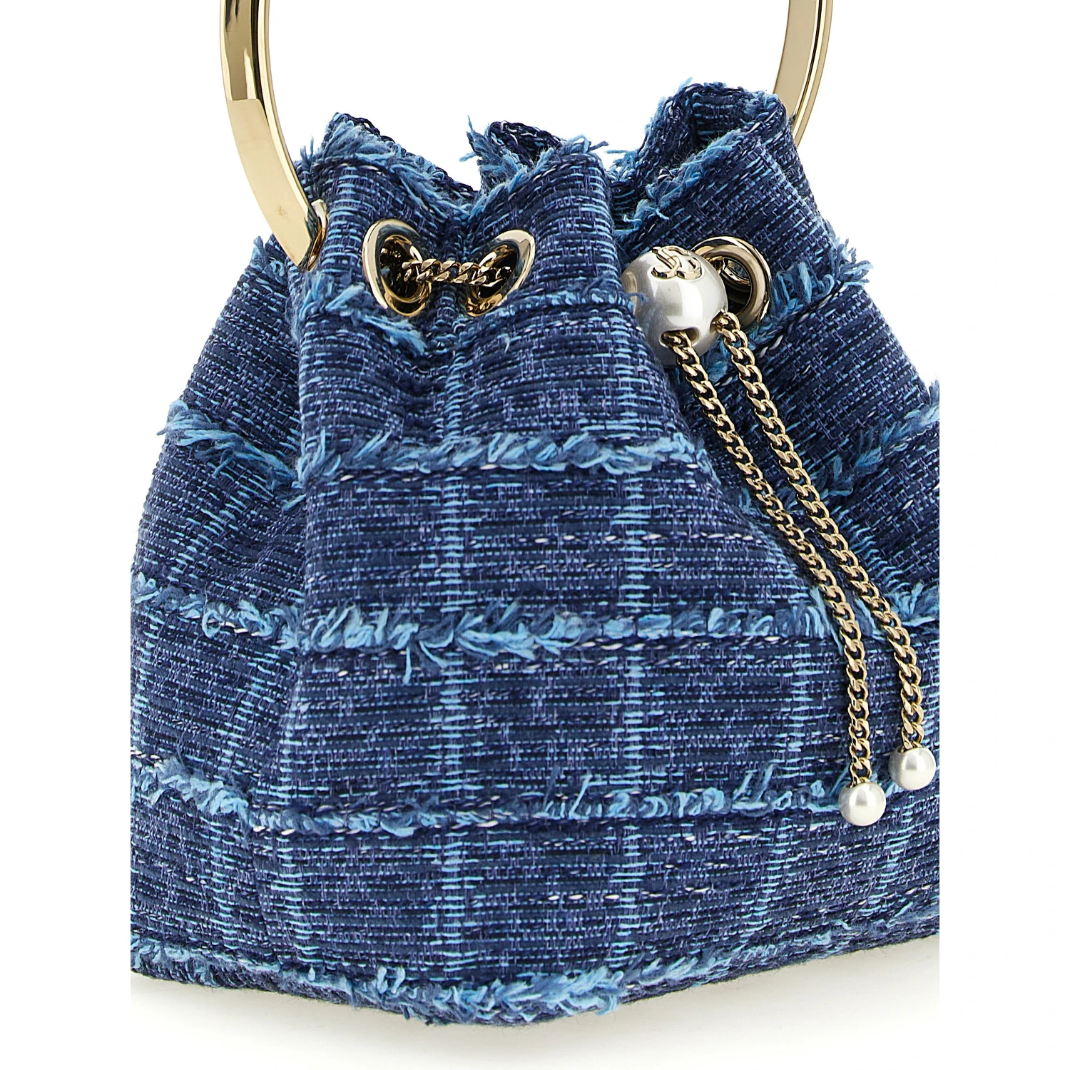 Blue Fabric Handbag