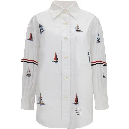 White Cotton Pattern Shirt