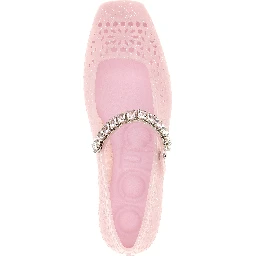 Multicolor Plastic Ballet Flats