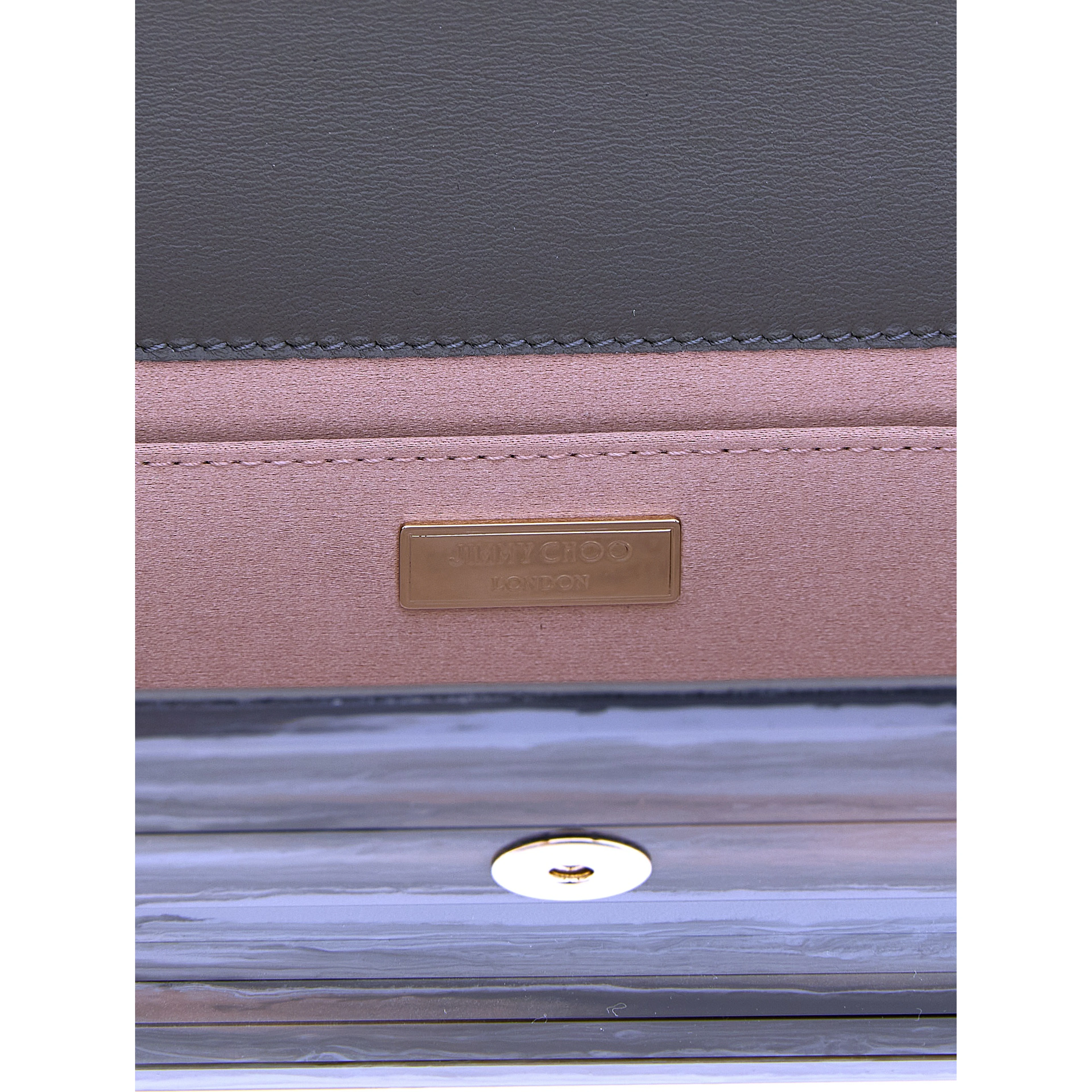 Gray Polyester Clutch Bag