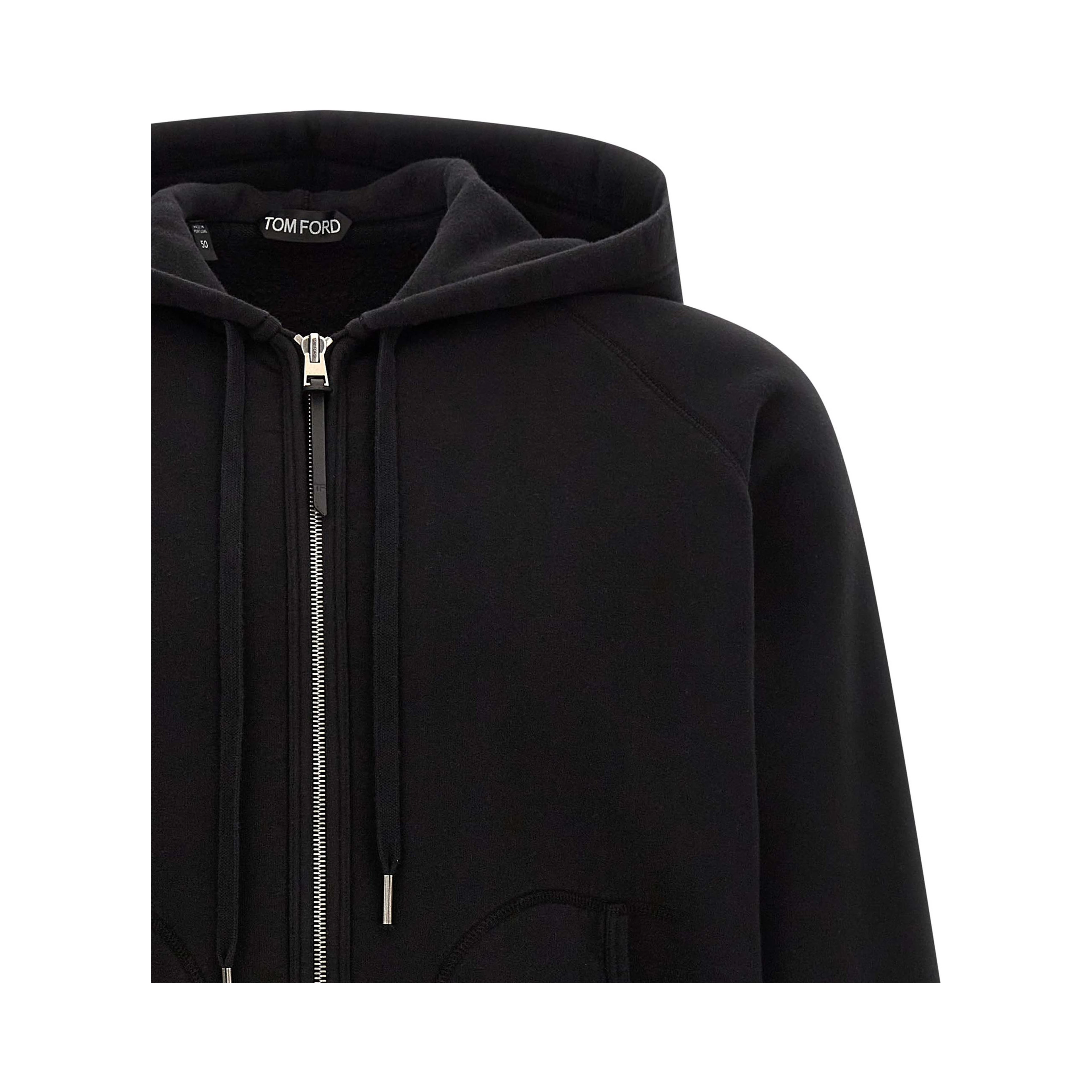 Black Cotton Sweatshirt