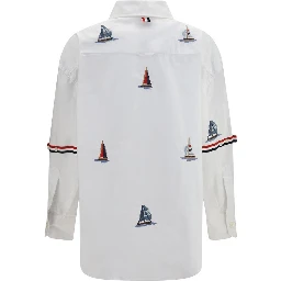 White Cotton Pattern Shirt