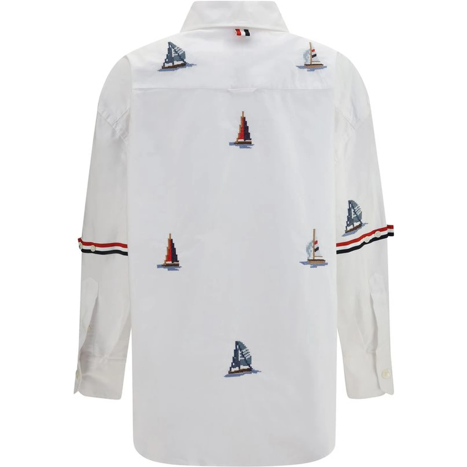White Cotton Pattern Shirt
