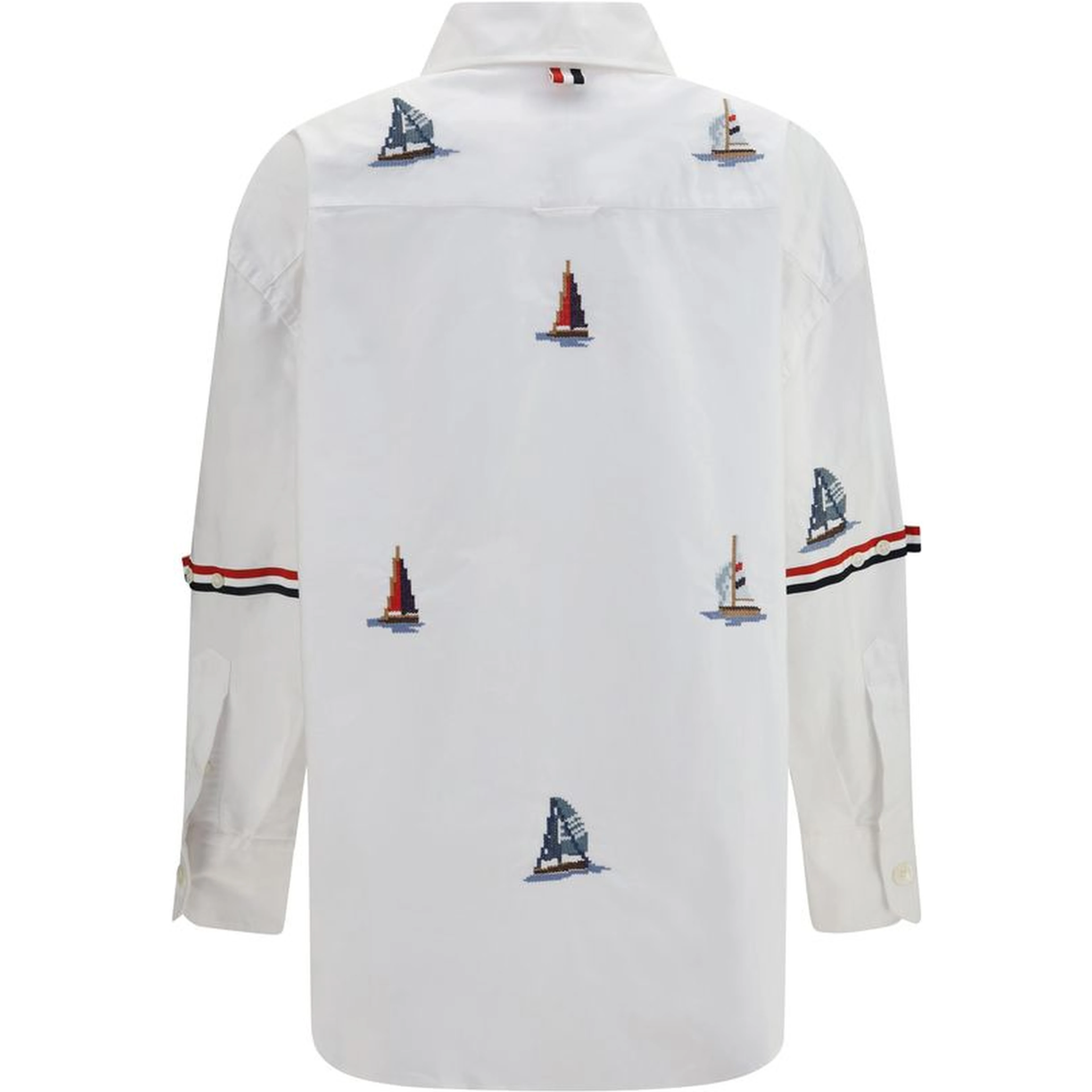 White Cotton Pattern Shirt