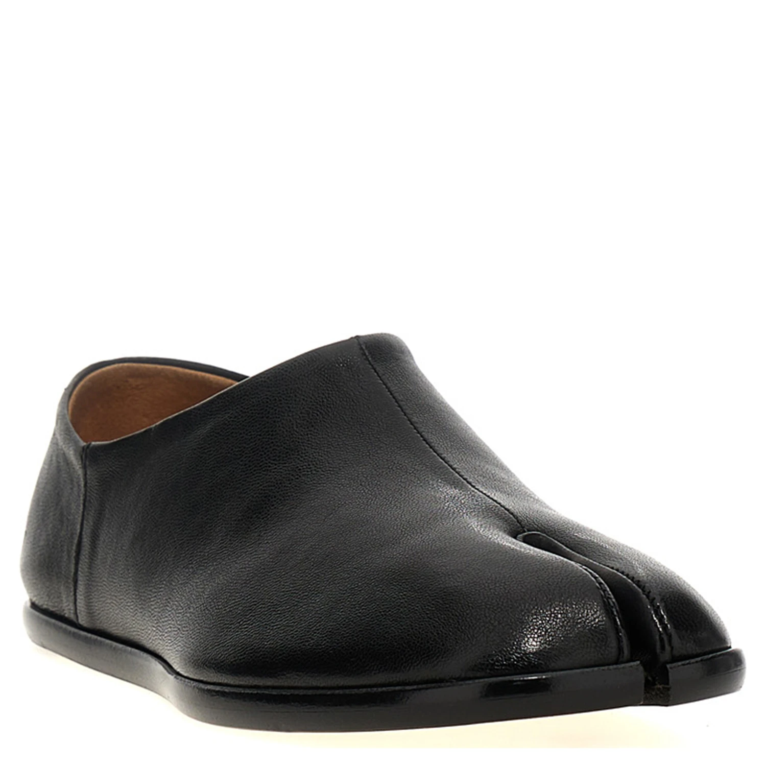 Black Lamb Leather Ballet Flats