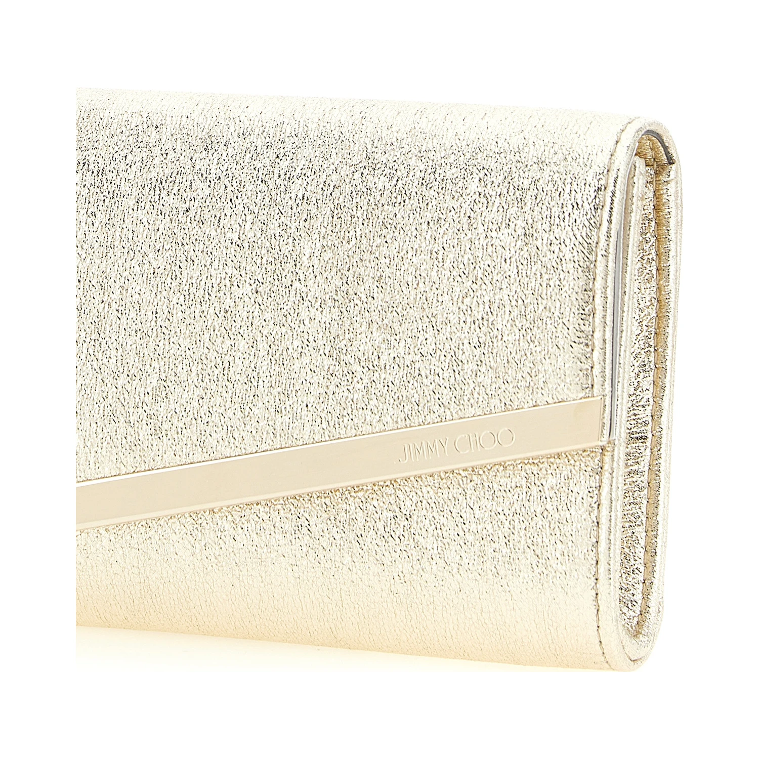 Gold Lamb Leather Clutch Bag