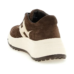 Brown Calfskin Athletic Sneakers