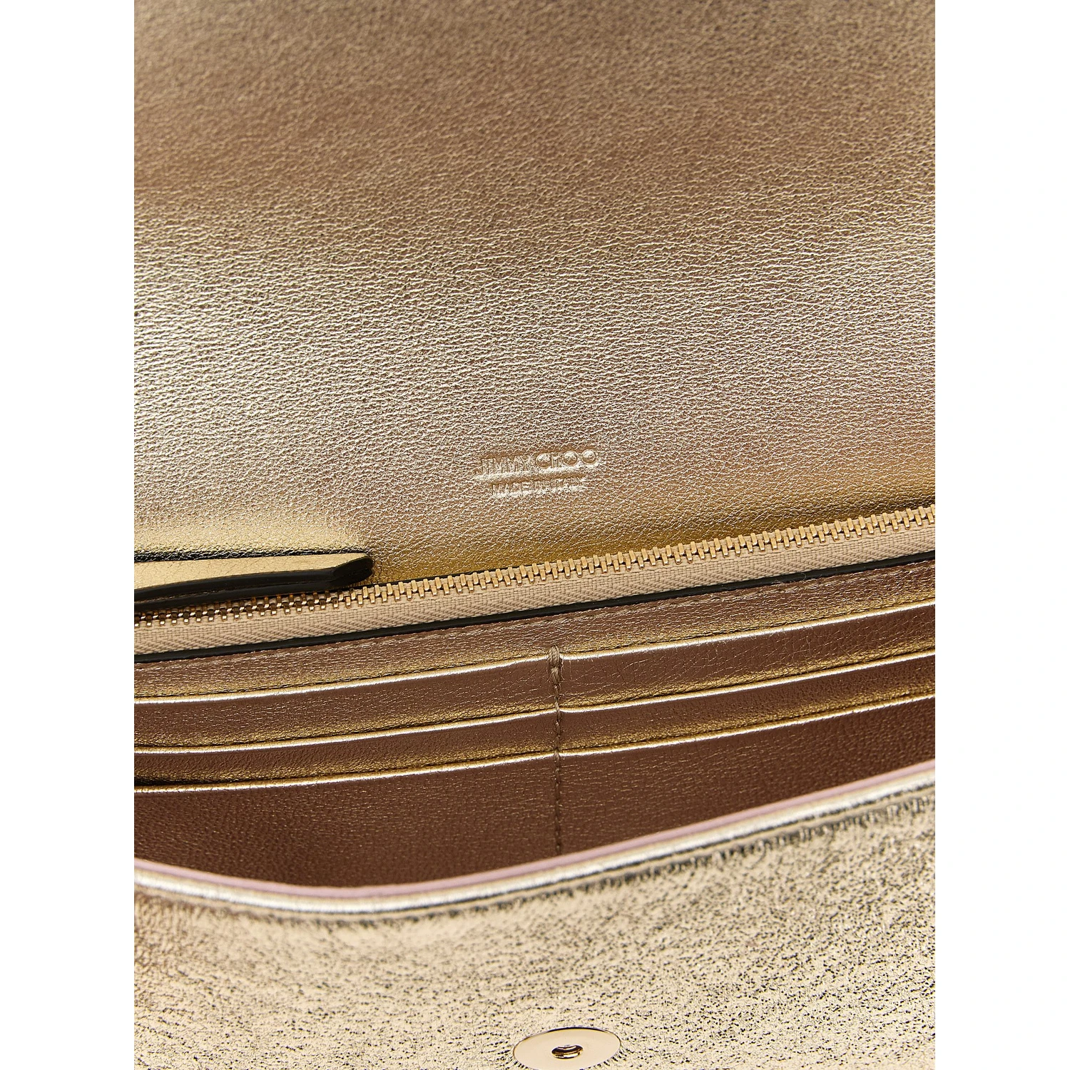 Gold Lamb Leather Clutch Bag