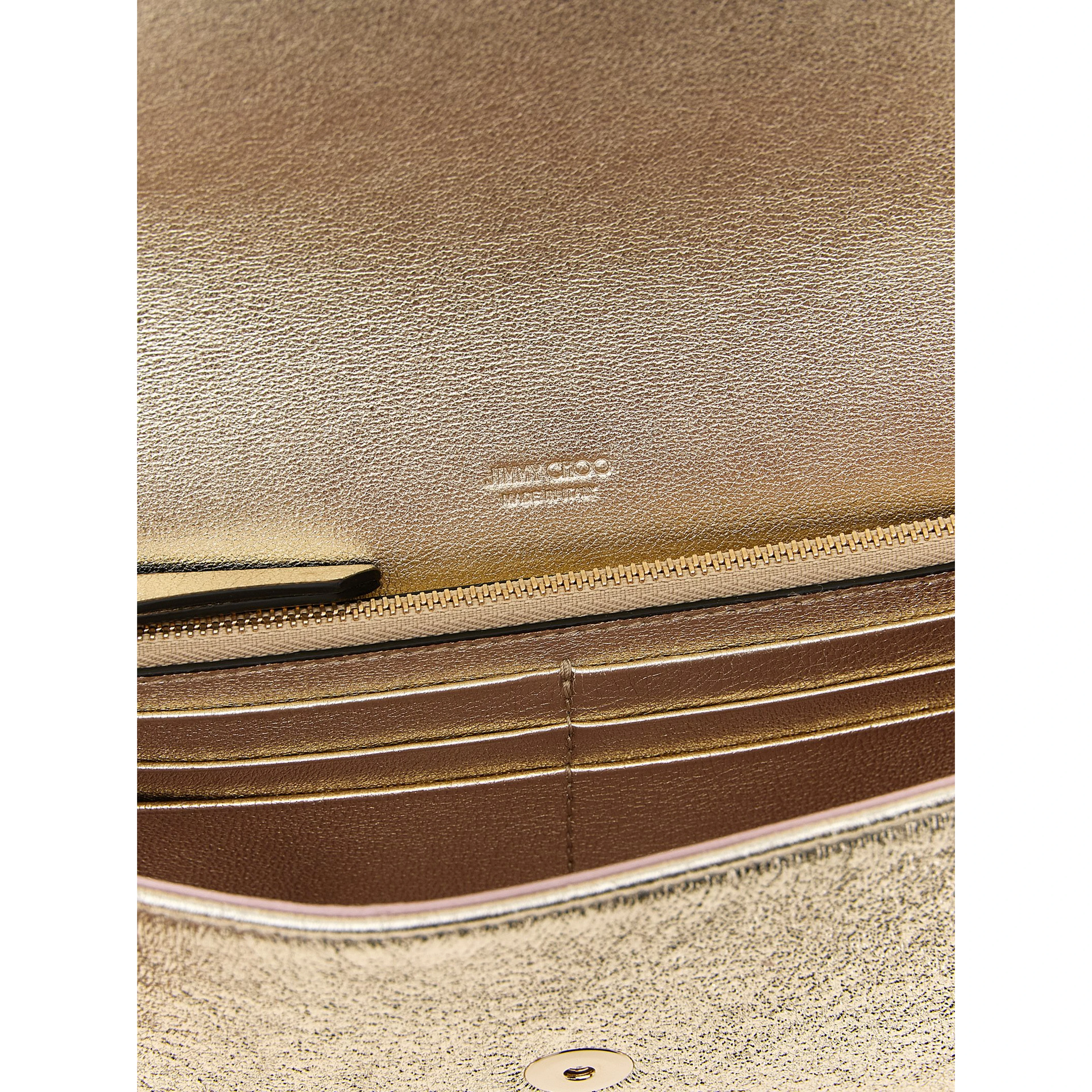 Gold Lamb Leather Clutch Bag