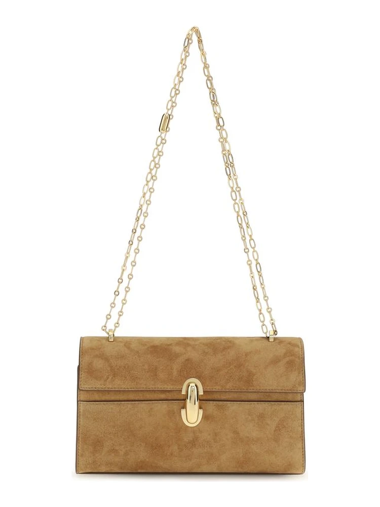 Beige Calf Leather Bos Taurus Shoulder Bag