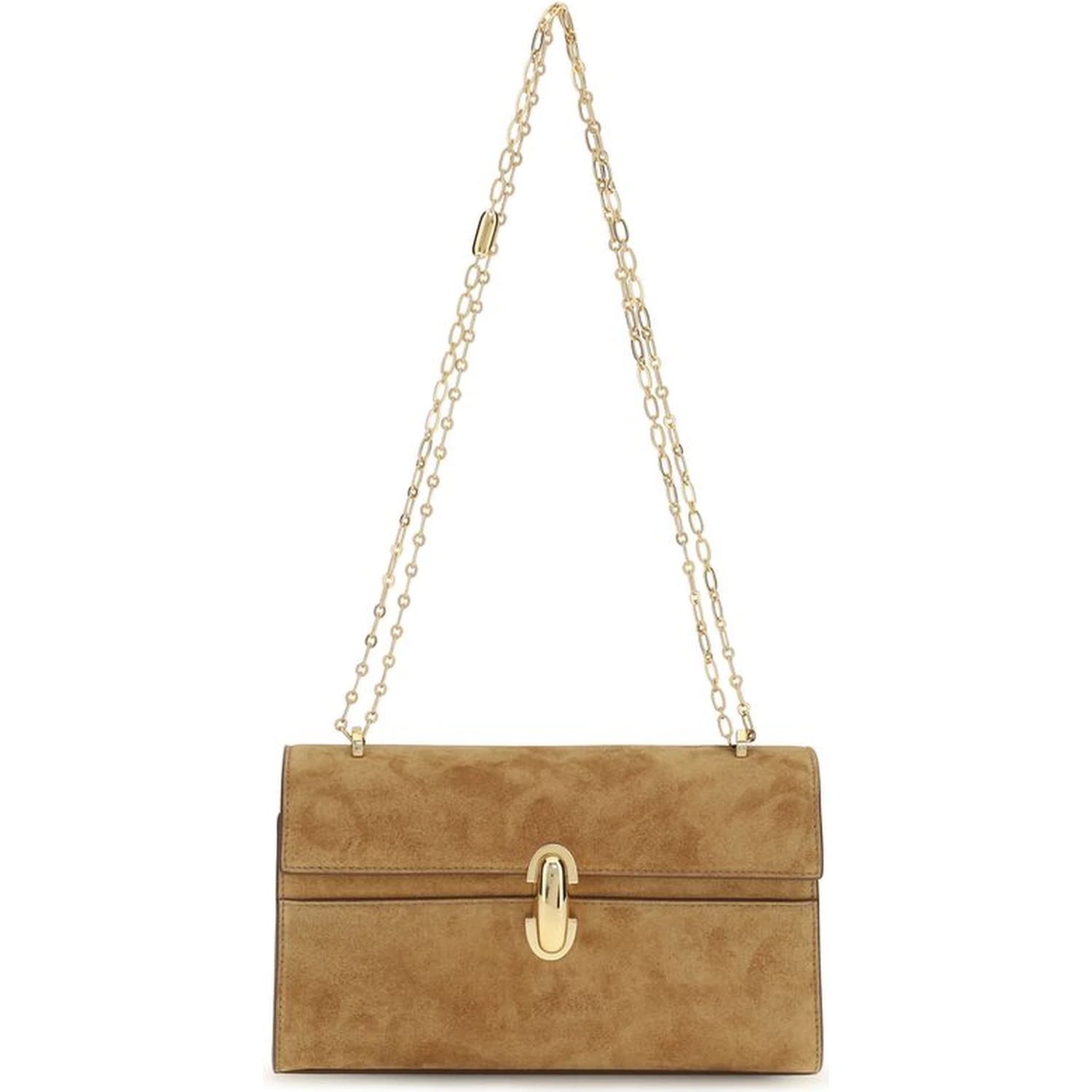 Beige Calf Leather Bos Taurus Shoulder Bag
