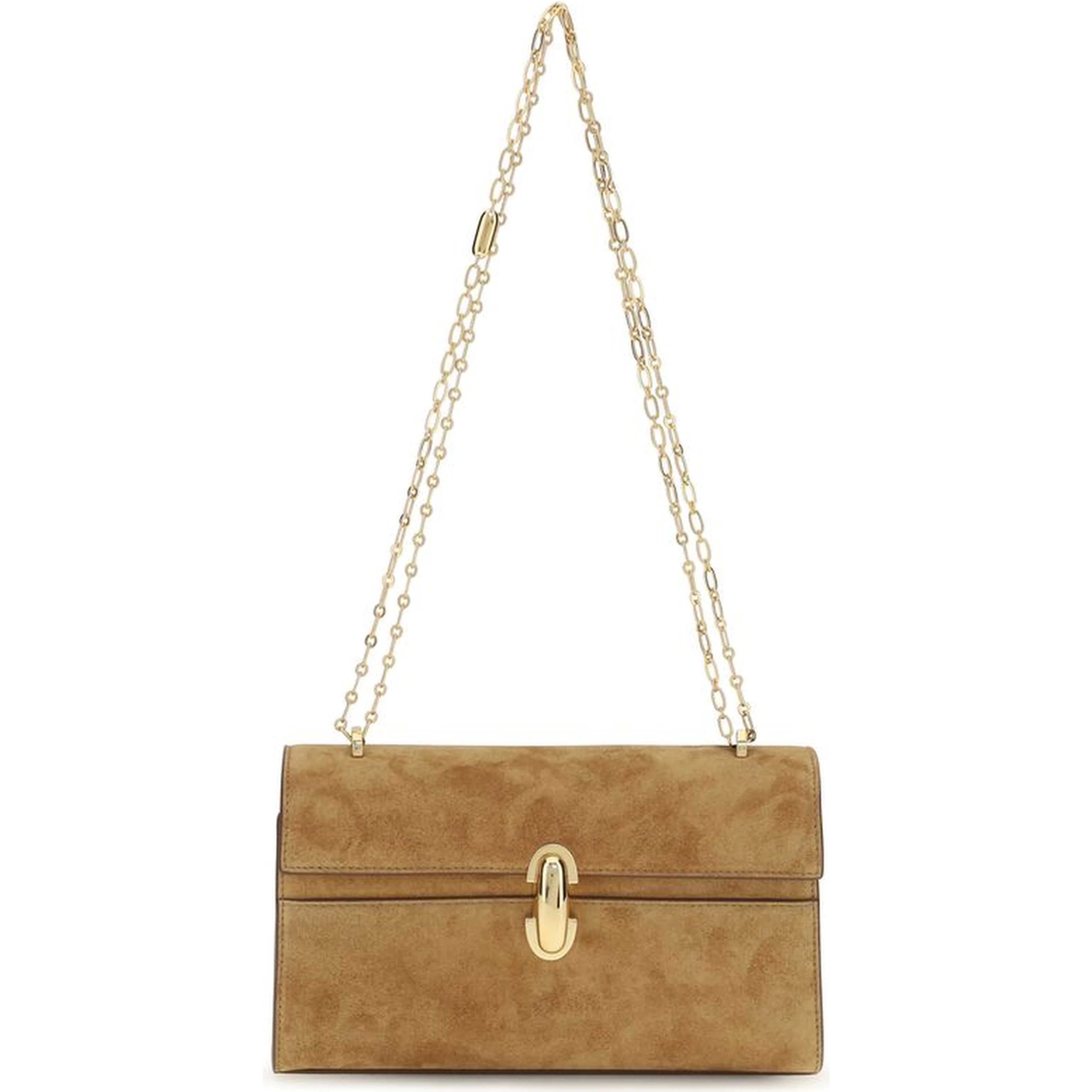 Beige Calf Leather Bos Taurus Shoulder Bag