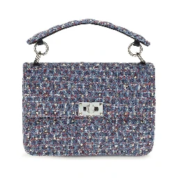 Blue Fabric Shoulder Bag
