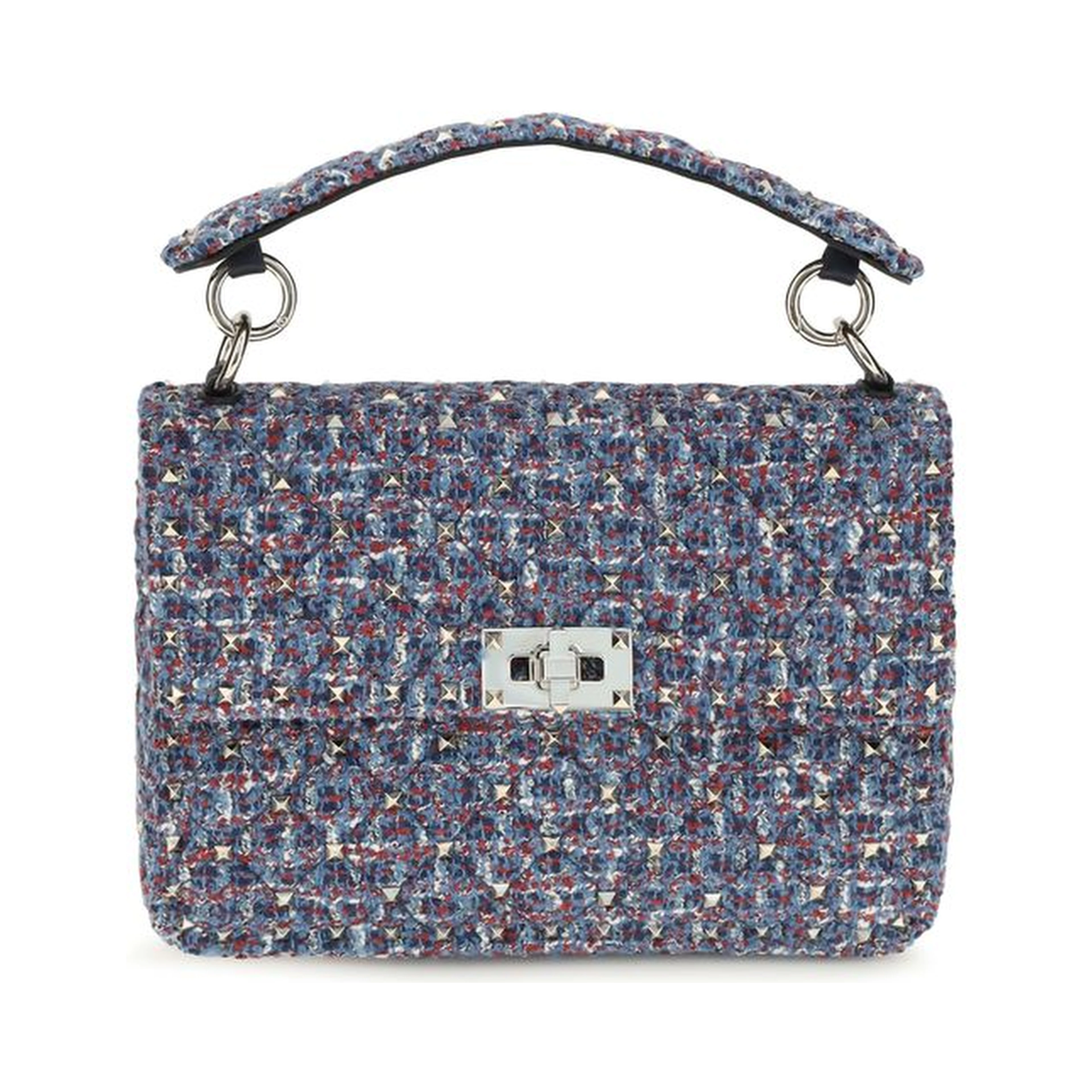 Blue Fabric Shoulder Bag