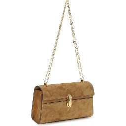 Beige Calf Leather Bos Taurus Shoulder Bag