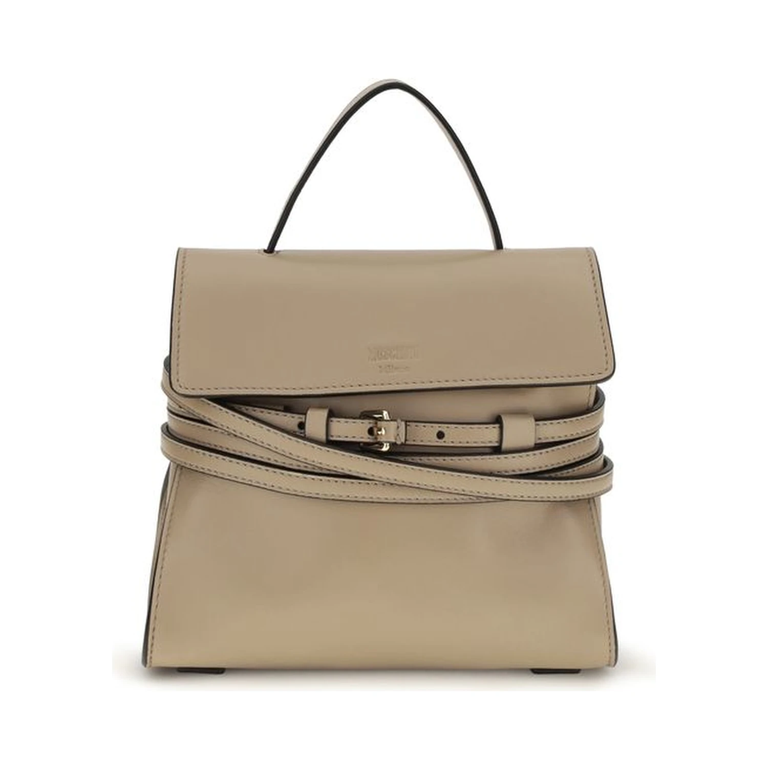 Beige Goatskin Shoulder Bag