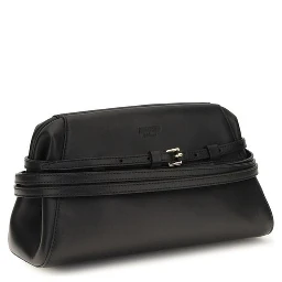 Black Goatskin Shoulder Bag
