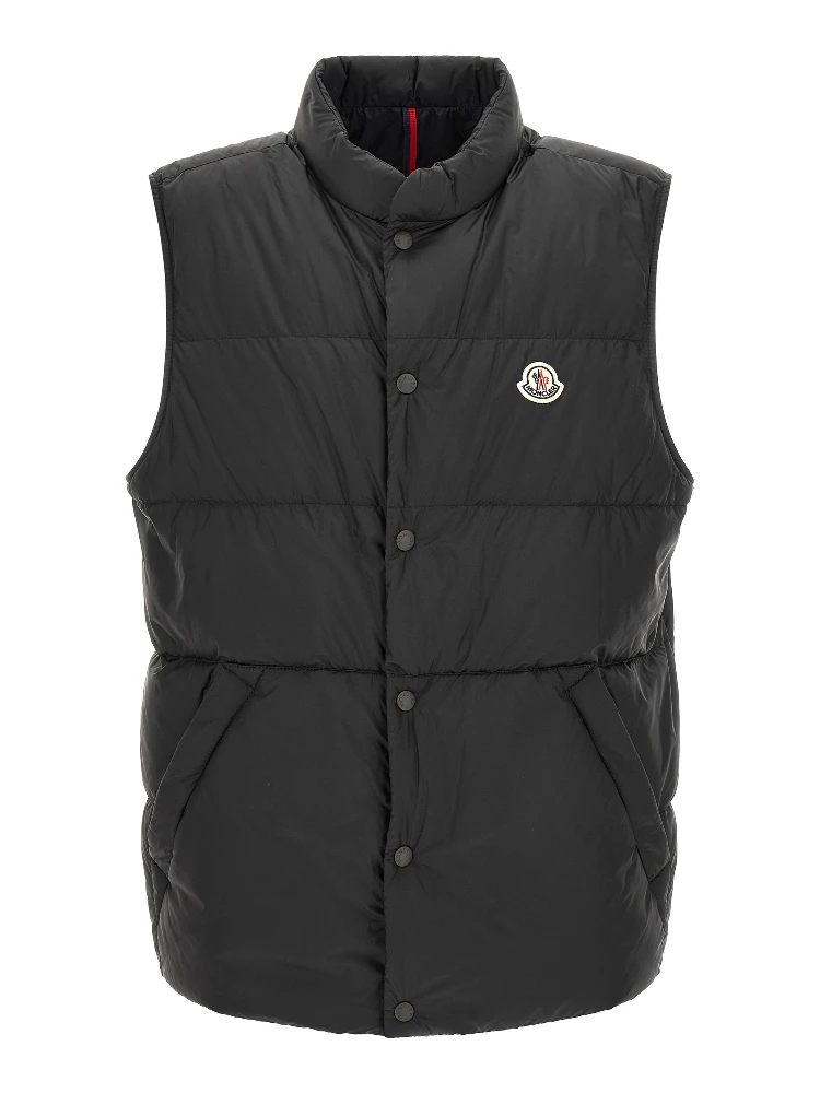 Black Polyamide Sleeveless Jacket