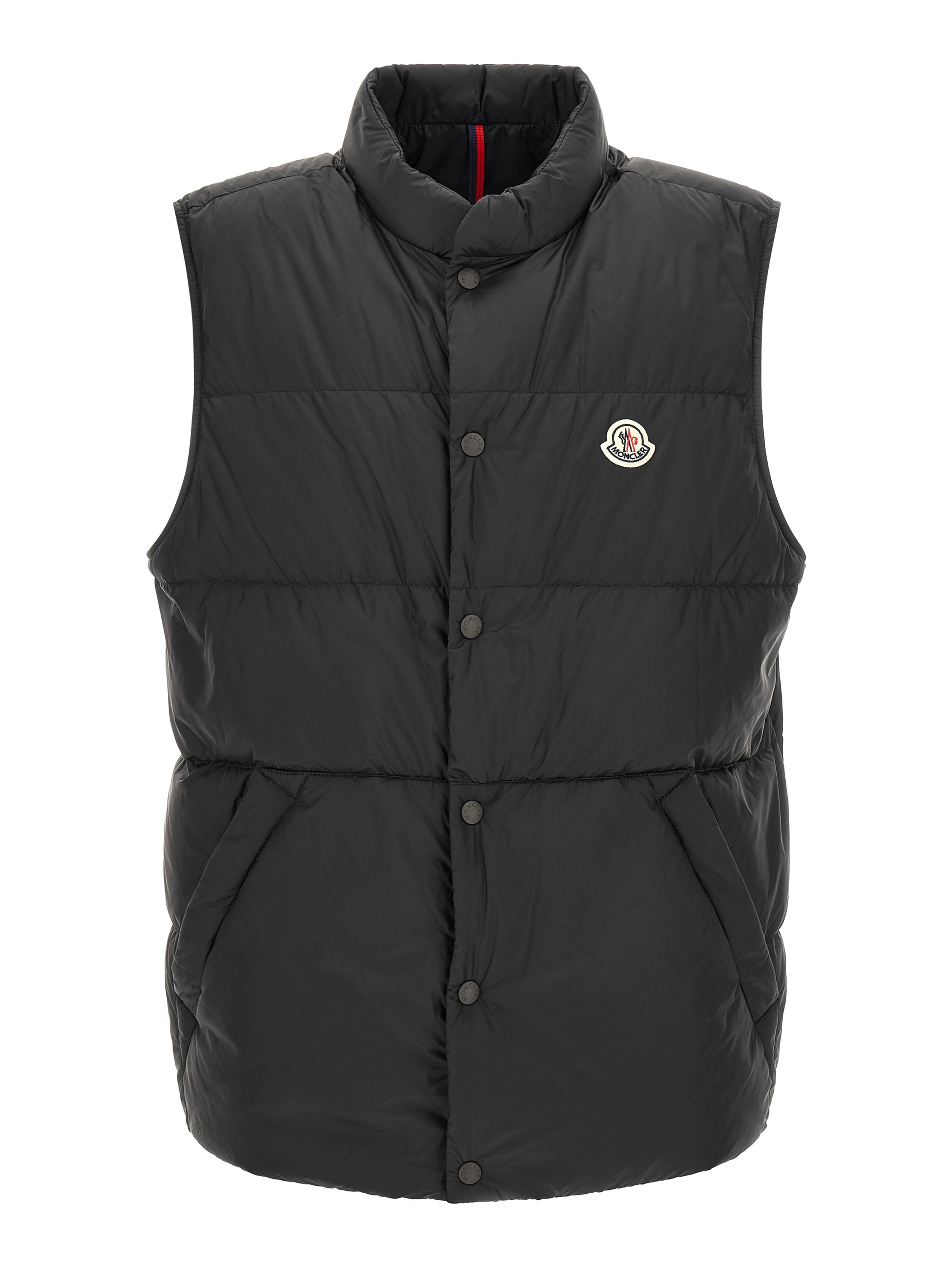 Black Polyamide Sleeveless Jacket