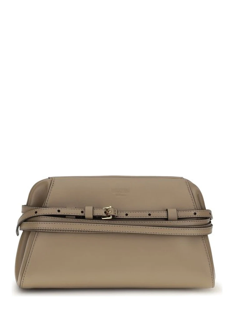 Beige Goatskin Shoulder Bag