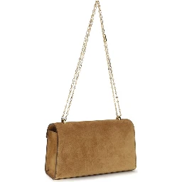 Beige Calf Leather Bos Taurus Shoulder Bag