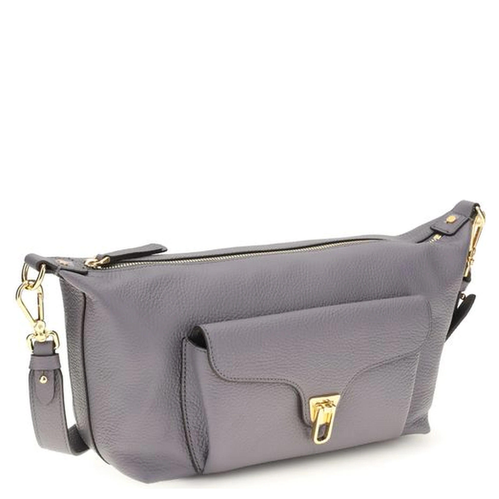 Gray Calf Leather Bos Taurus Shoulder Bag