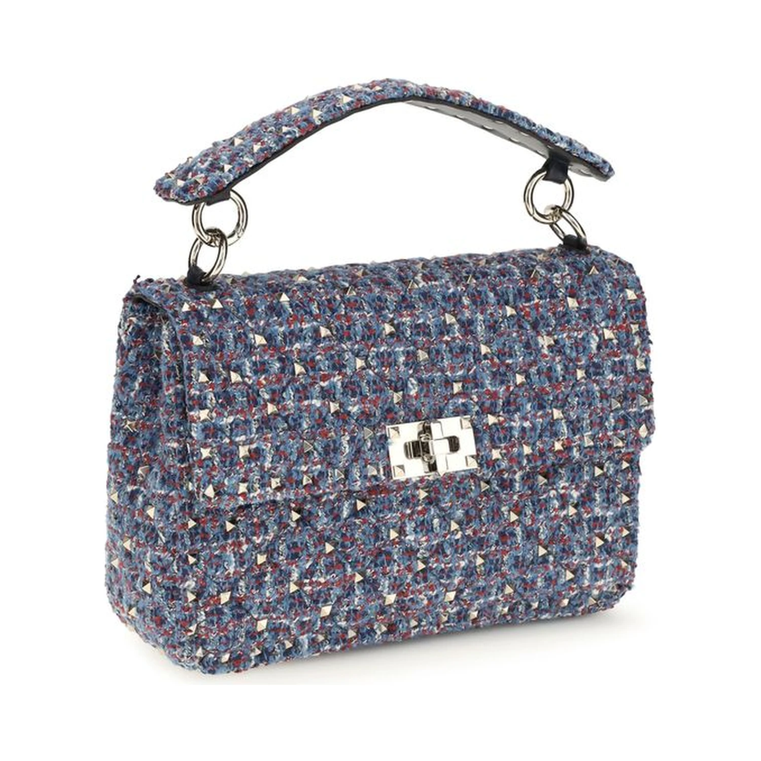 Blue Fabric Shoulder Bag