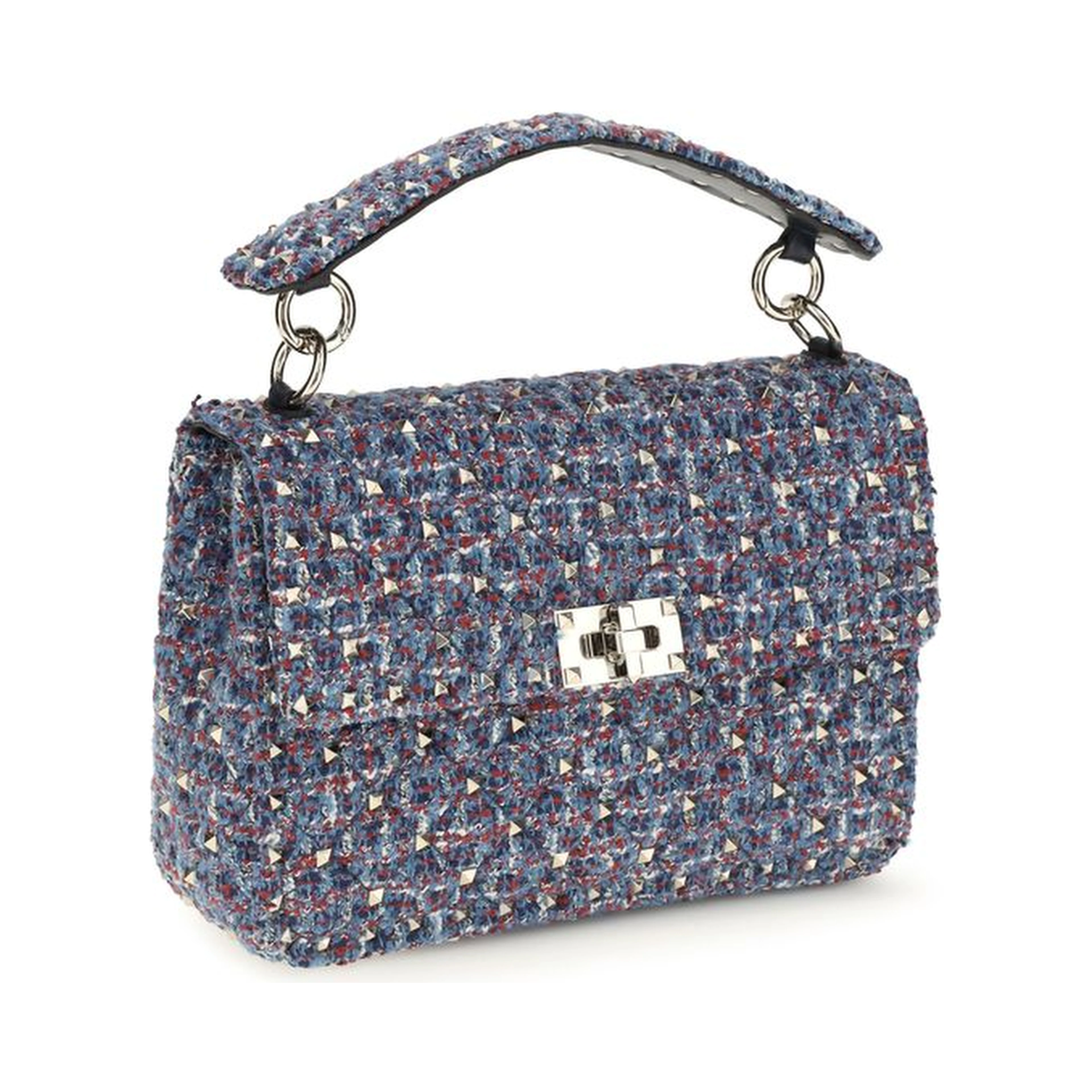 Blue Fabric Shoulder Bag