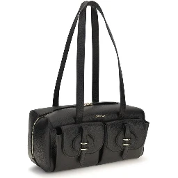 Black Calf Leather Bos Taurus Shoulder Bag