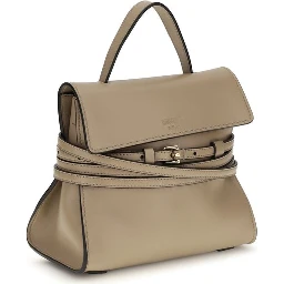 Beige Goatskin Shoulder Bag
