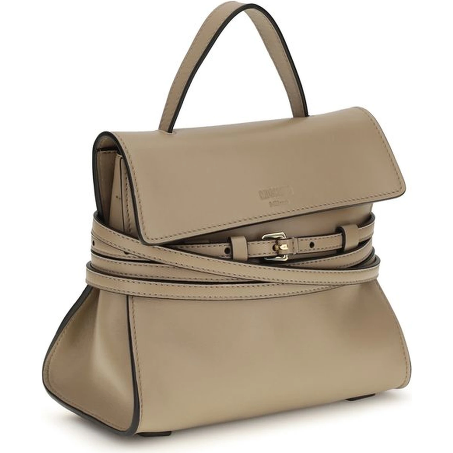 Beige Goatskin Shoulder Bag