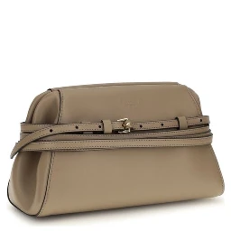 Beige Goatskin Shoulder Bag