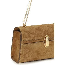 Beige Calf Leather Bos Taurus Shoulder Bag