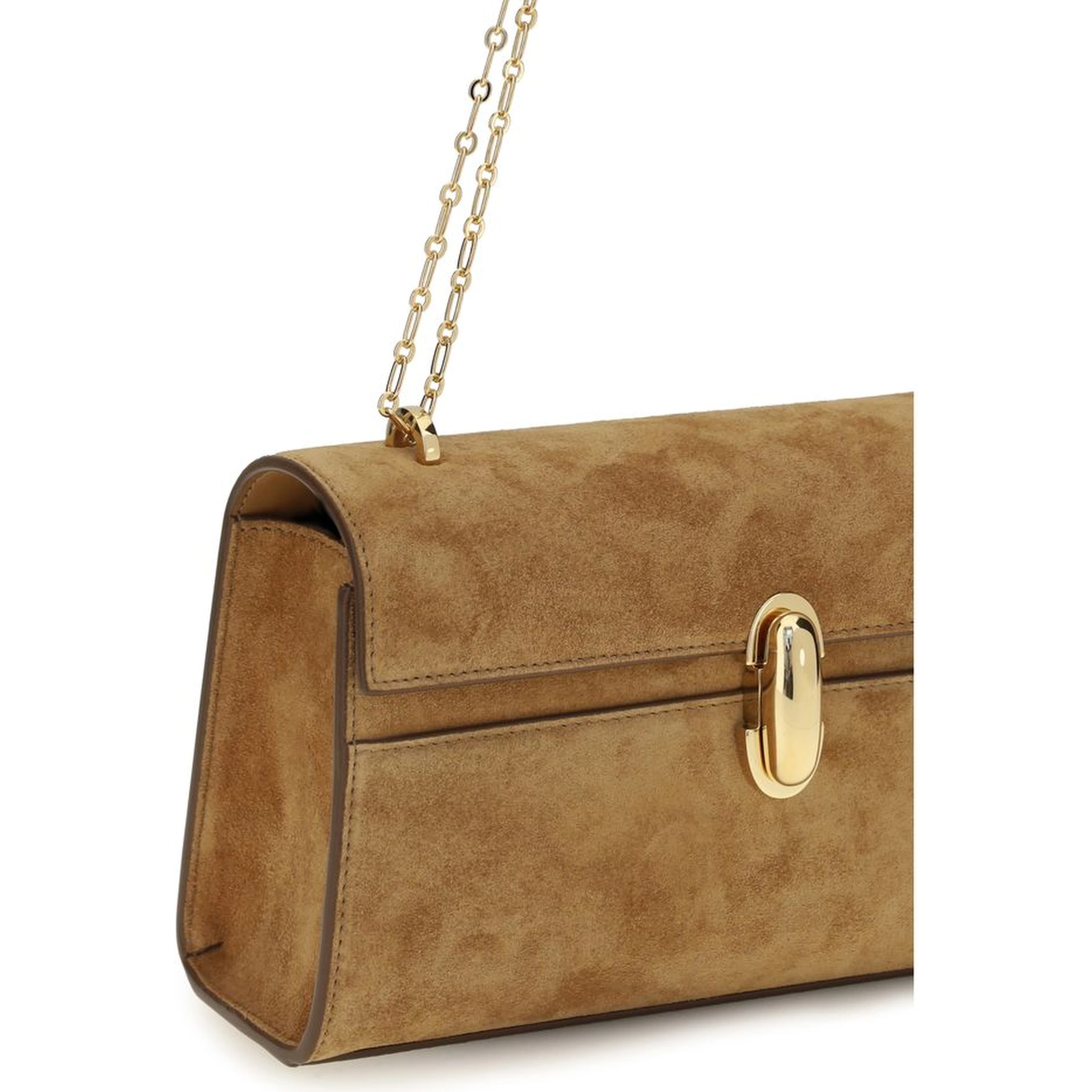 Beige Calf Leather Bos Taurus Shoulder Bag