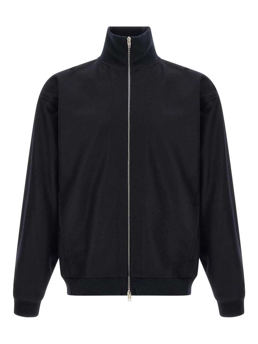 Blue Wool Full-Length Jacket