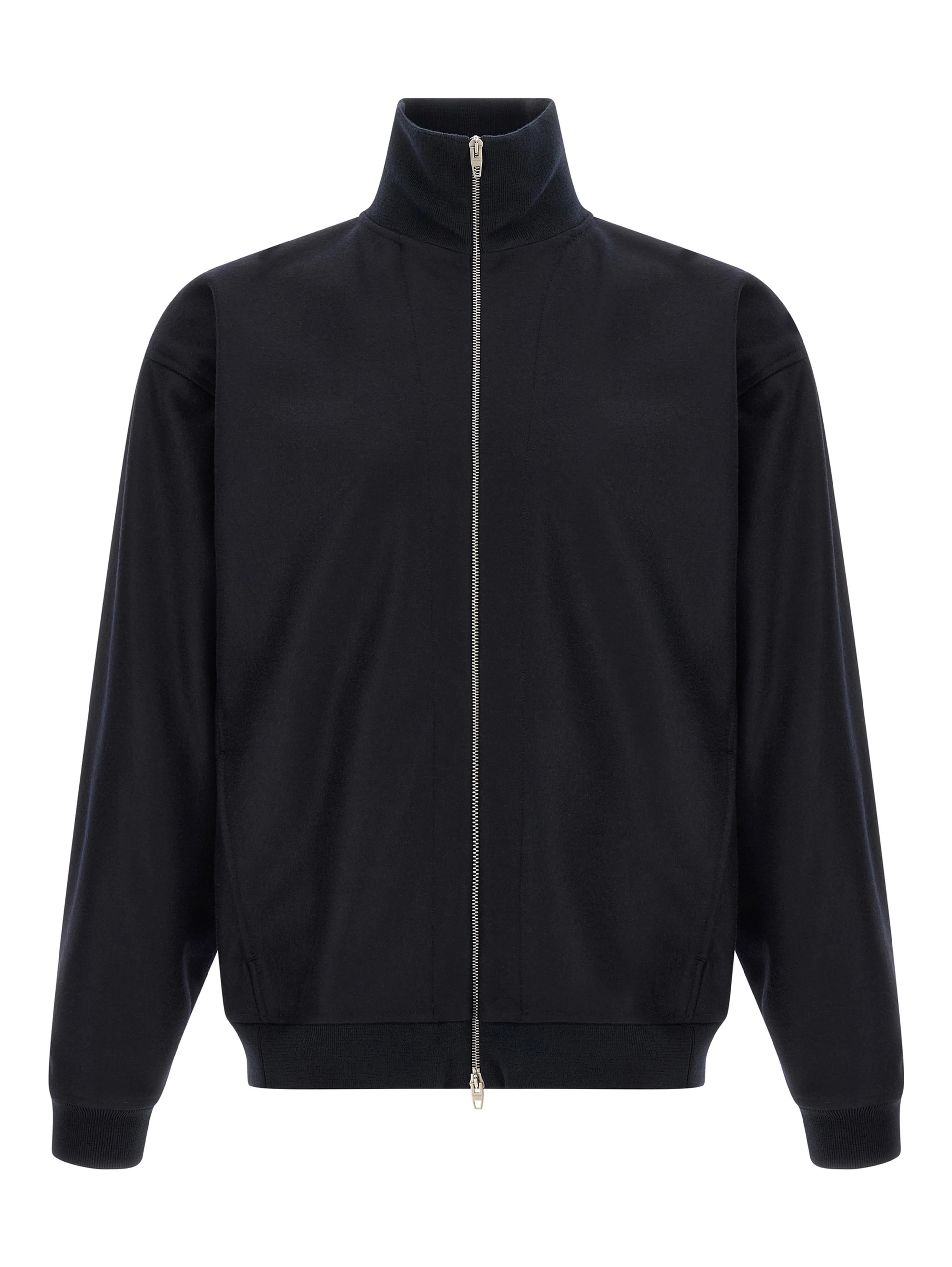Blue Wool Full-Length Jacket