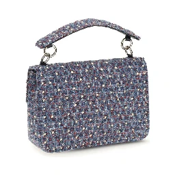 Blue Fabric Shoulder Bag