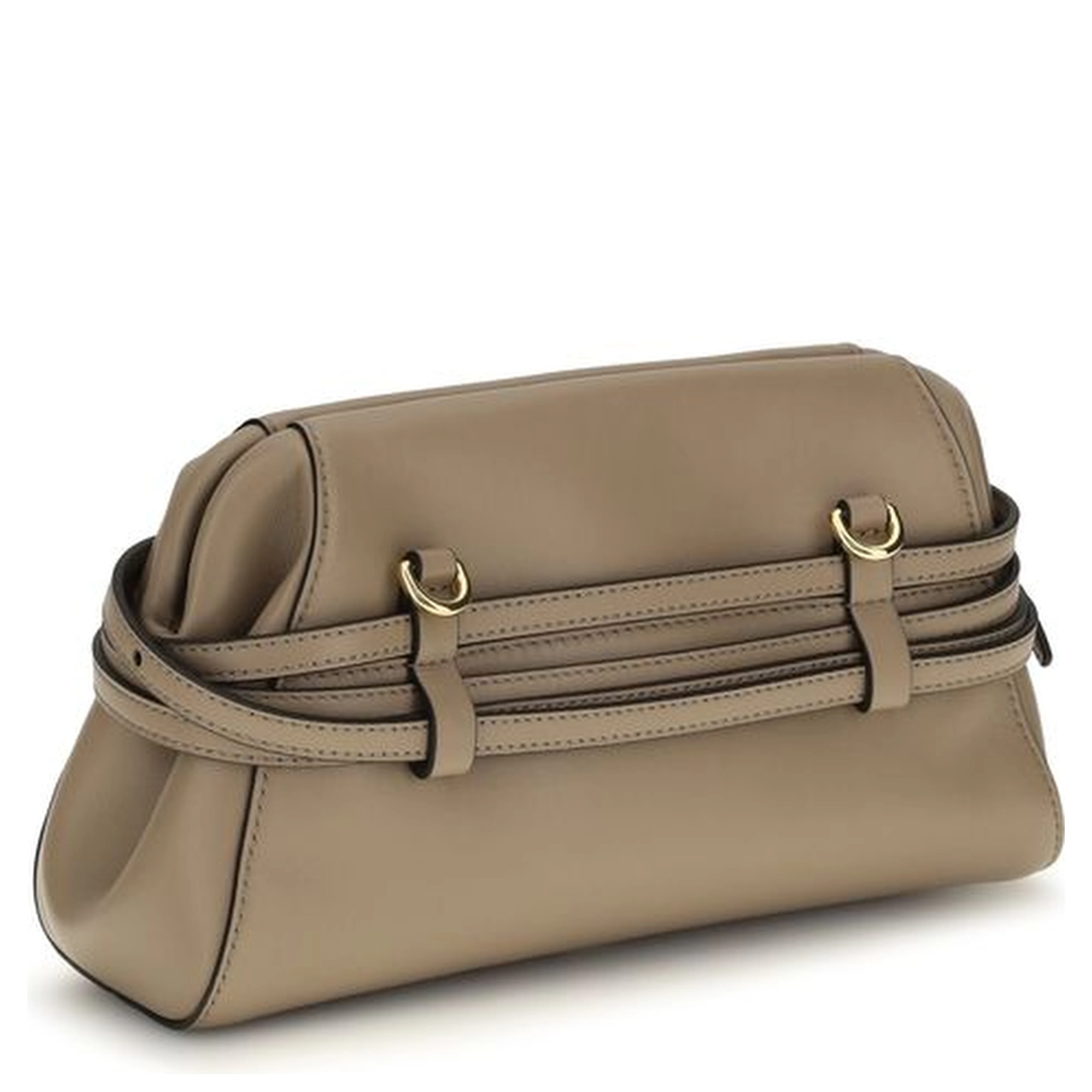 Beige Goatskin Shoulder Bag