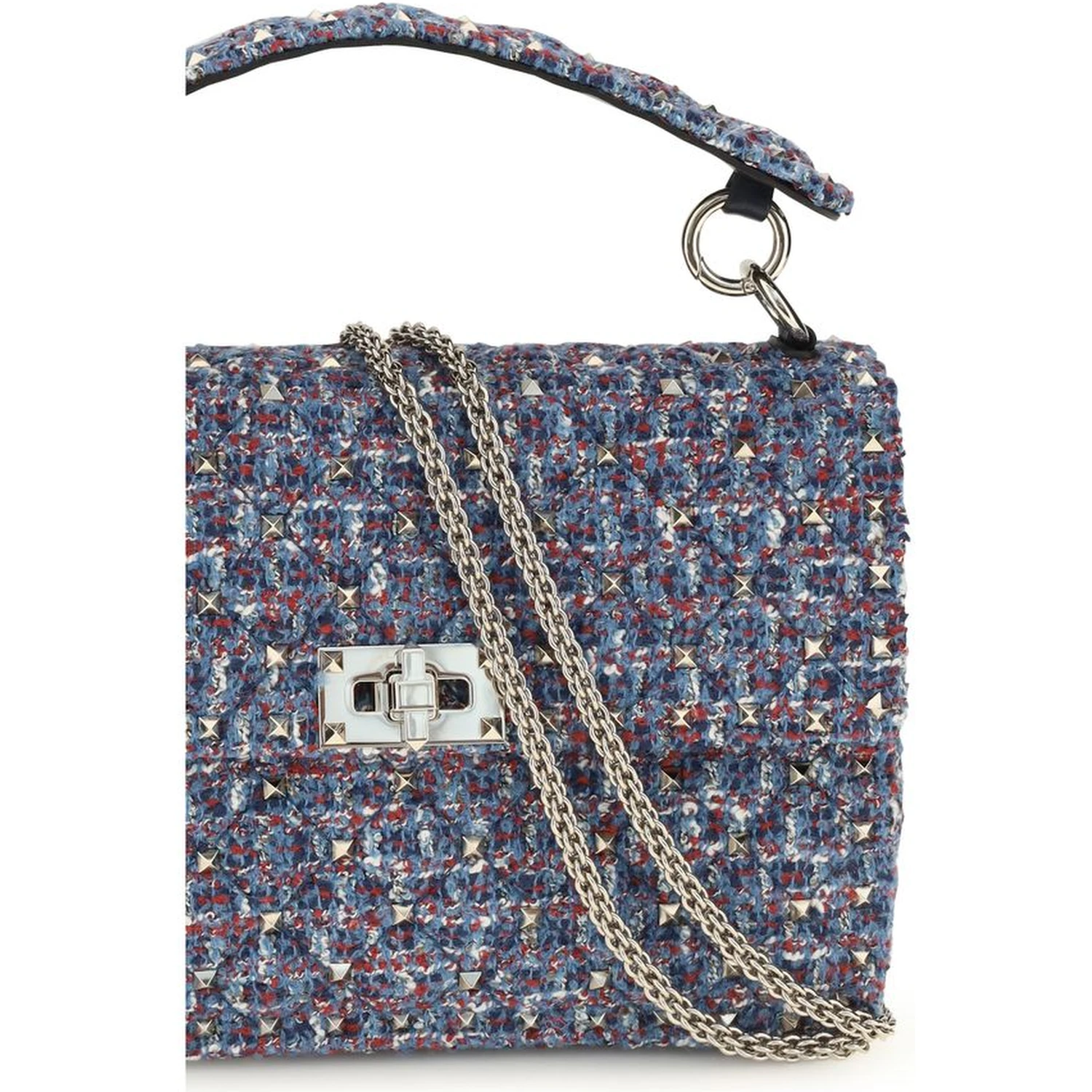 Blue Fabric Shoulder Bag