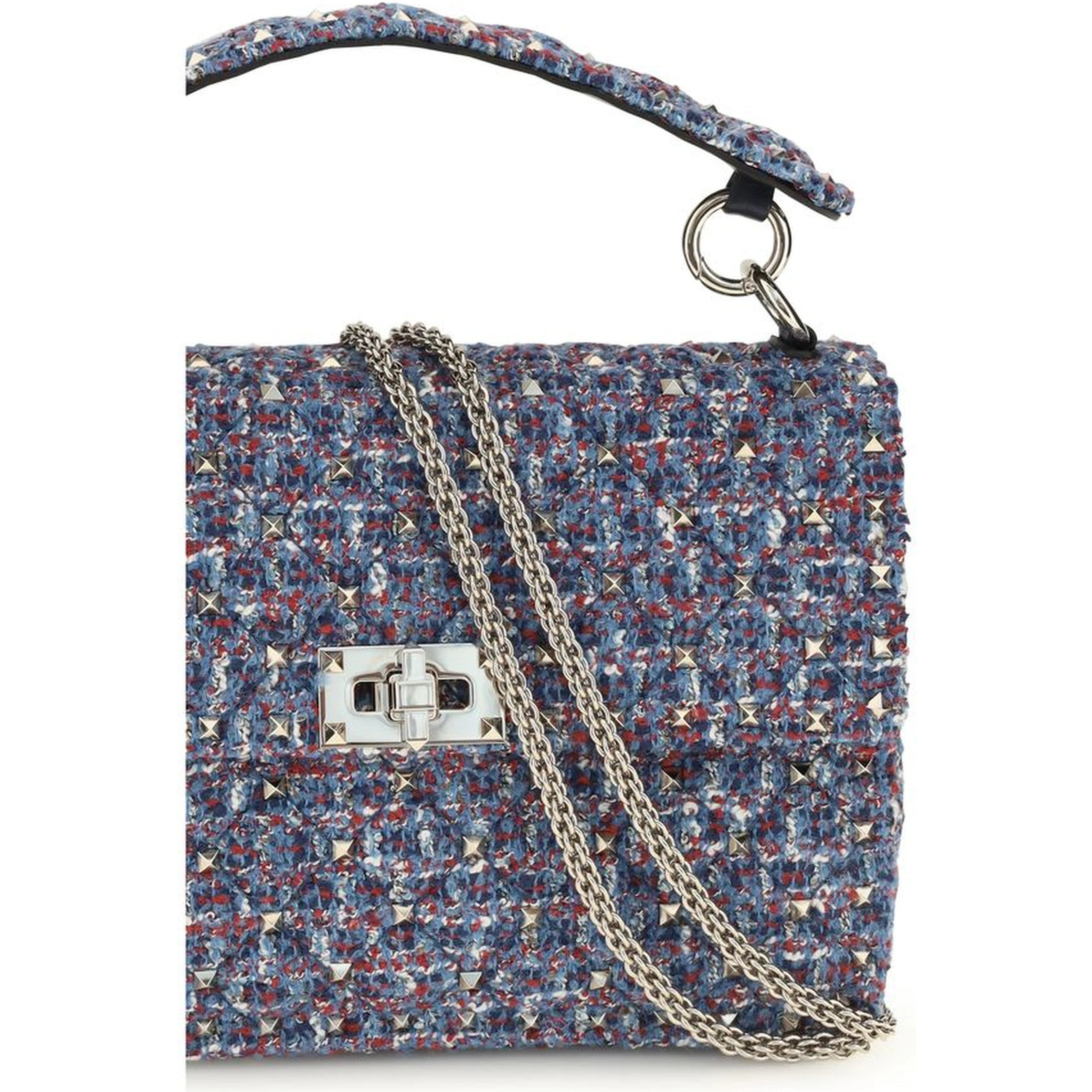 Blue Fabric Shoulder Bag